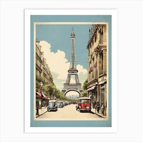 Vintage Travel Of Paris Art Print