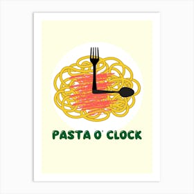 Pasta O Clock Art Print