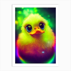 Neon Chick Art Print