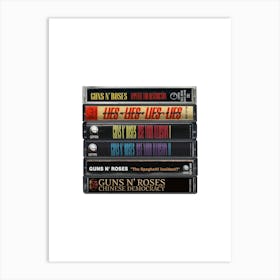 Guns N Roses Albums - Cassette Print Music Poster Art Print