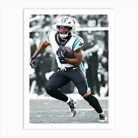 Miles Sanders Carolina Panthers Art Print