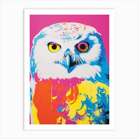 Andy Warhol Style Bird Snowy Owl 3 Art Print