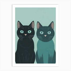 Two Cats Arts Prints (5) Art Print