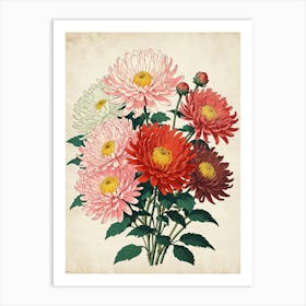 Chrysanthemums 1 Art Print