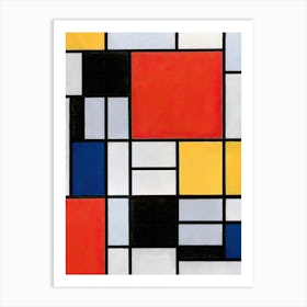 Composition With Red, Yellow, Blue, And Black, Piet Mondrian Art Print