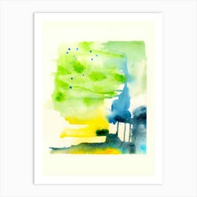 Transition - Abstract Watercolor , Landscape Art Art Print