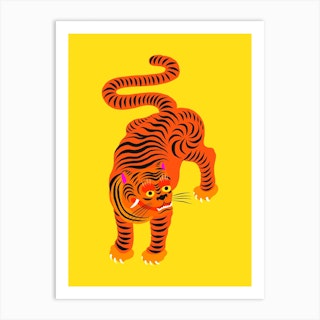 Tiger Yellow Art Print