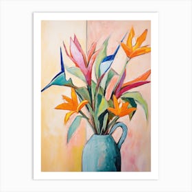 Flower Painting Fauvist Style Bird Of Paradise 2 Art Print