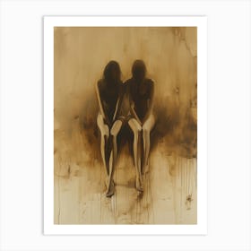 Two Women Sitting 3 Art Print