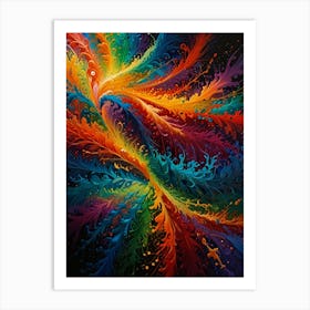 Rainbow Swirl 4 Art Print