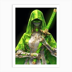 Green Cloak Art Print