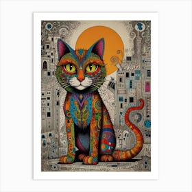 Cat In The City 6 Art Print