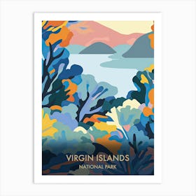 Virgin Islands National Park Travel Poster Matisse Style 1 Art Print