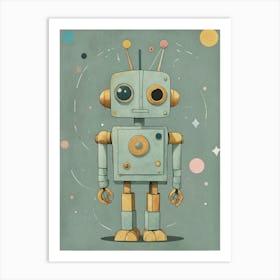 Little Robot Art Print