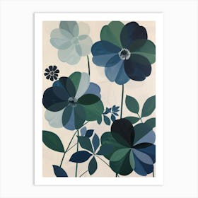 Blue Flowers 70 Art Print