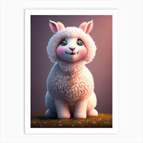 Cute Lamb Art Print