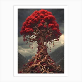 Magical Tree Of Rubies In The Valley Of Witches Art Print