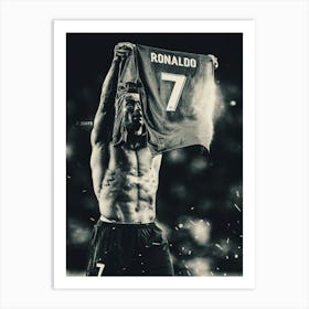 Cristiano Ronaldo Portrait Sports Art Print