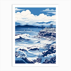 A Screen Print Of Byron Bay Australia 1 Art Print