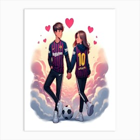 Barca couple ❤️ canvas Art Print