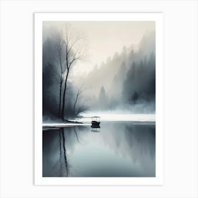 Boat On The Lake 1 Art Print