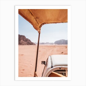 Wadi Rum Tour by 4x4 truck in the desert of Jordan Art Print