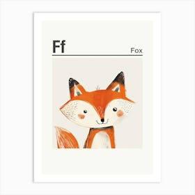Animals Alphabet Fox 2 Art Print