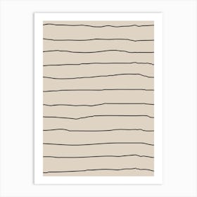 Beige Stripes Art Print