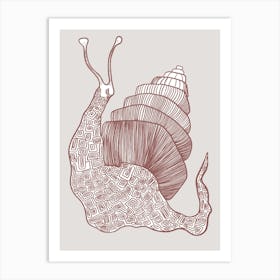 Snail Drawing Art Print