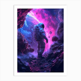 Space Astronaut In Space 3 Art Print