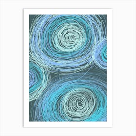 Blue Circles Art Print