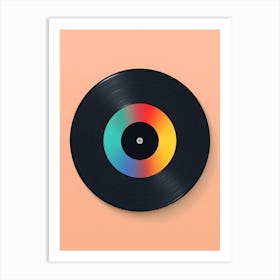 Multicolor Vinyl Record Art Print