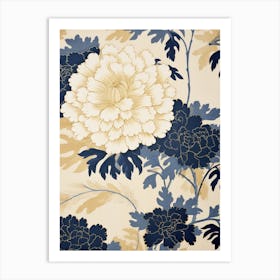 Chinese Floral Wallpaper Art Print