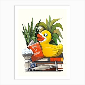 Rubber Duck Shaving Art Print