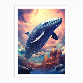 Whale In The Sky Art Print