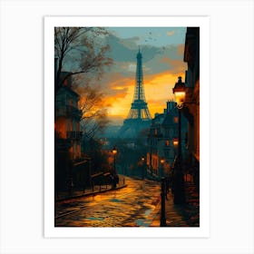 Paris At Dawn Art Print