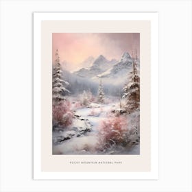 Dreamy Winter National Park Poster  Rocky Mountain National Park United States 4 Art Print