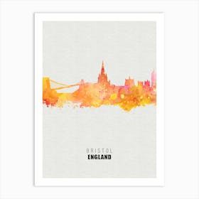 Bristol England City watercolor Art Print