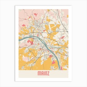 Mainz Map Poster Art Print