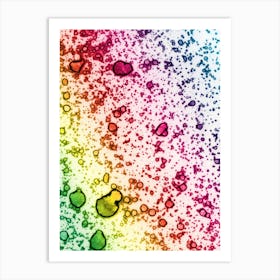 Abstract Watercolor Rainbow 5 Art Print