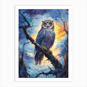 Owl In The Tree Art Print