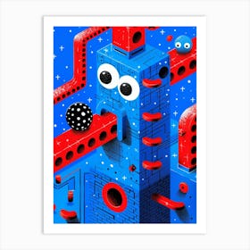 Monster In A Tower Art Print