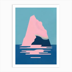 Indigo Iceberg Mystical Presence Retro Graphic Print Art Print
