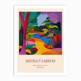 Colourful Gardens Missouri Botanical Garden Usa 1 Red Poster Art Print