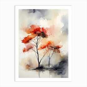 Trees In The Water Art Print