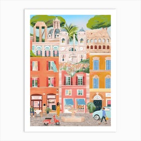 The Spanish Steps Rome Italy Travel City Art Print