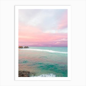 Turtle Beach, Panglao Island, Philippines Pink Photography  Art Print