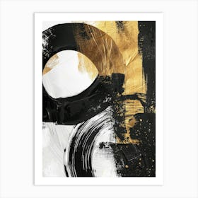 Abstract Black And Gold Canvas Print 7 Art Print