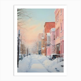 Dreamy Winter Painting Chicago Usa 5 Art Print