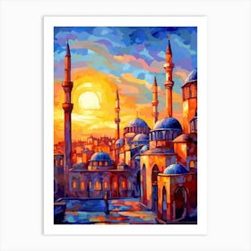 Hagia Sophia Ayasofya Pixel Art 7 Art Print